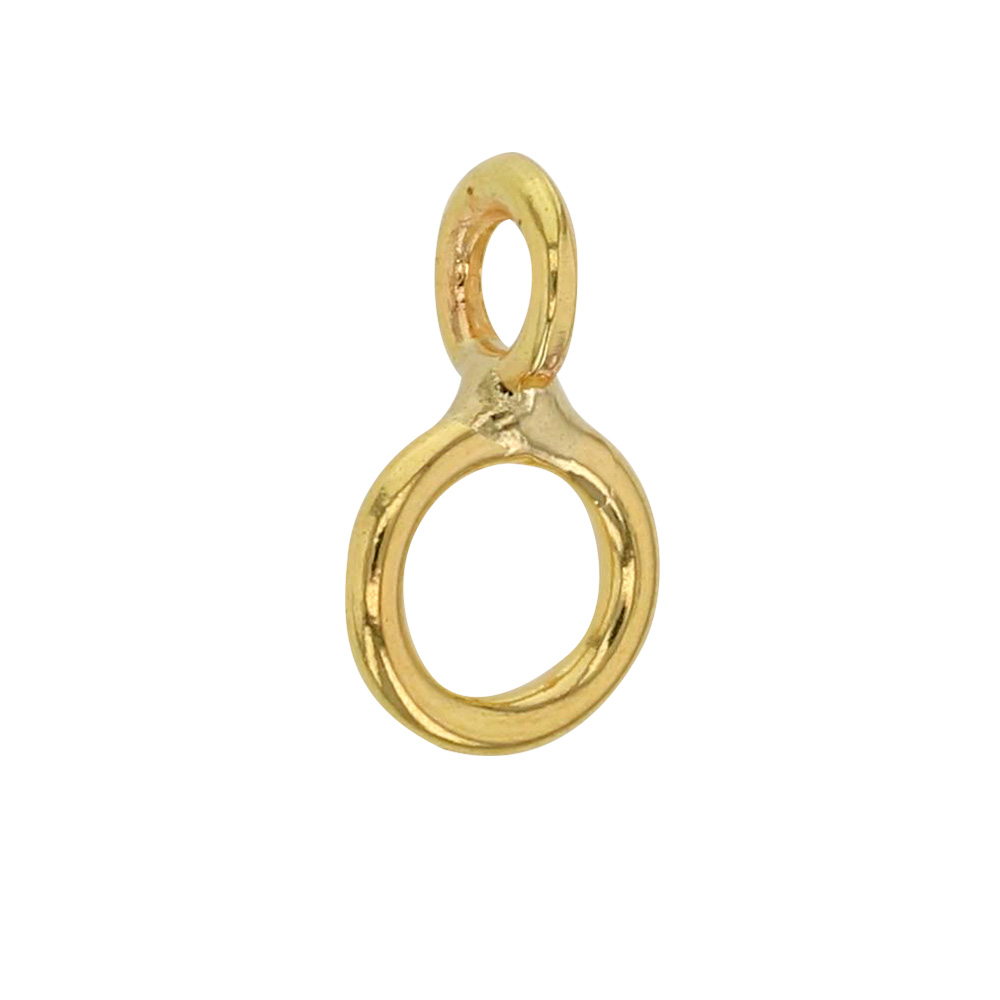 18 ct gold turned figure of 8 jump ring, 6.5mm