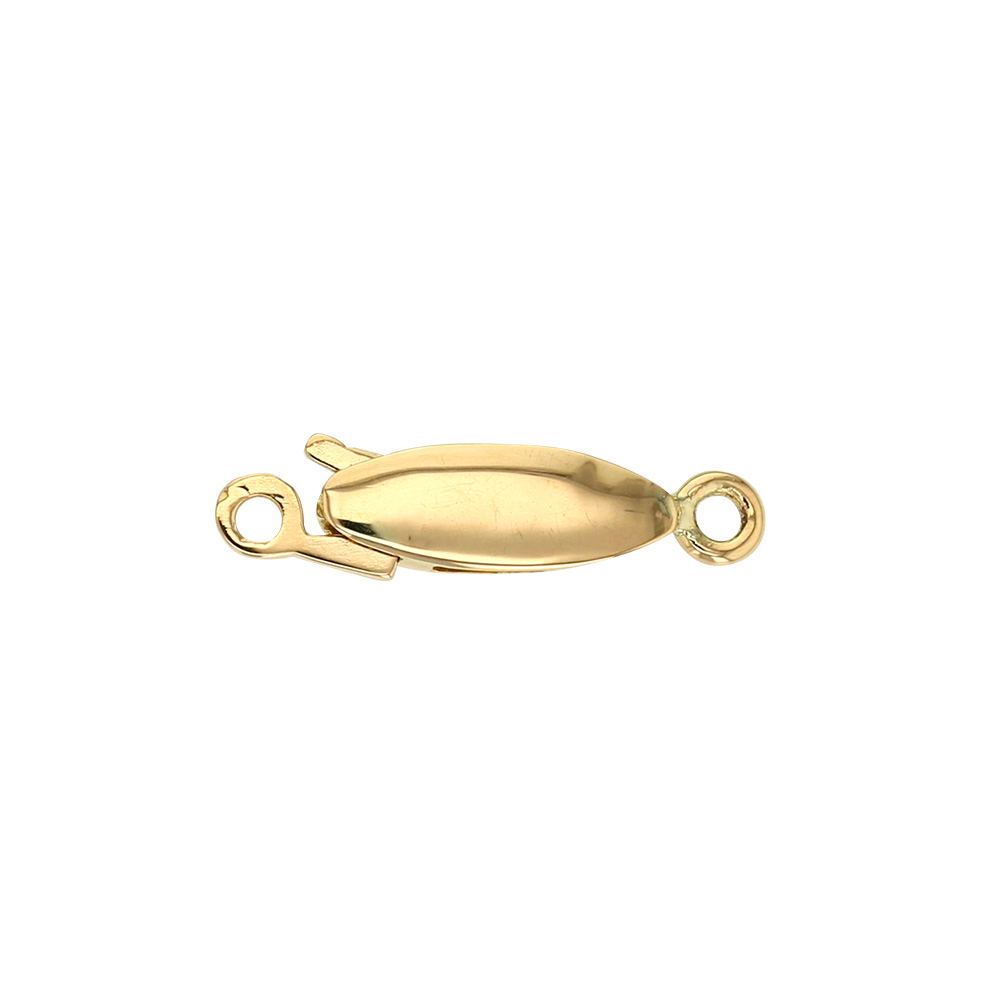 18ct gold necklace catch, 15 x 3.5mm
