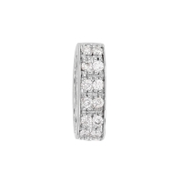 18ct white gold bail, studded with 2 rows of 6 diamonds (0.8ct) 10 x 3 mm