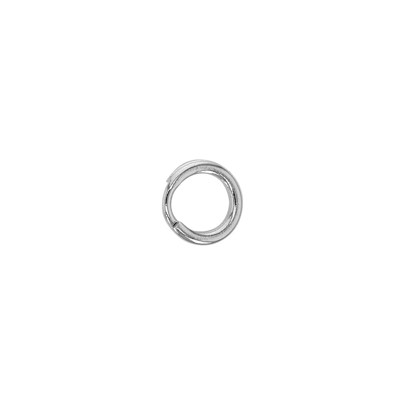 4mm 18ct white gold split ring, wire diametre 1.0mm
