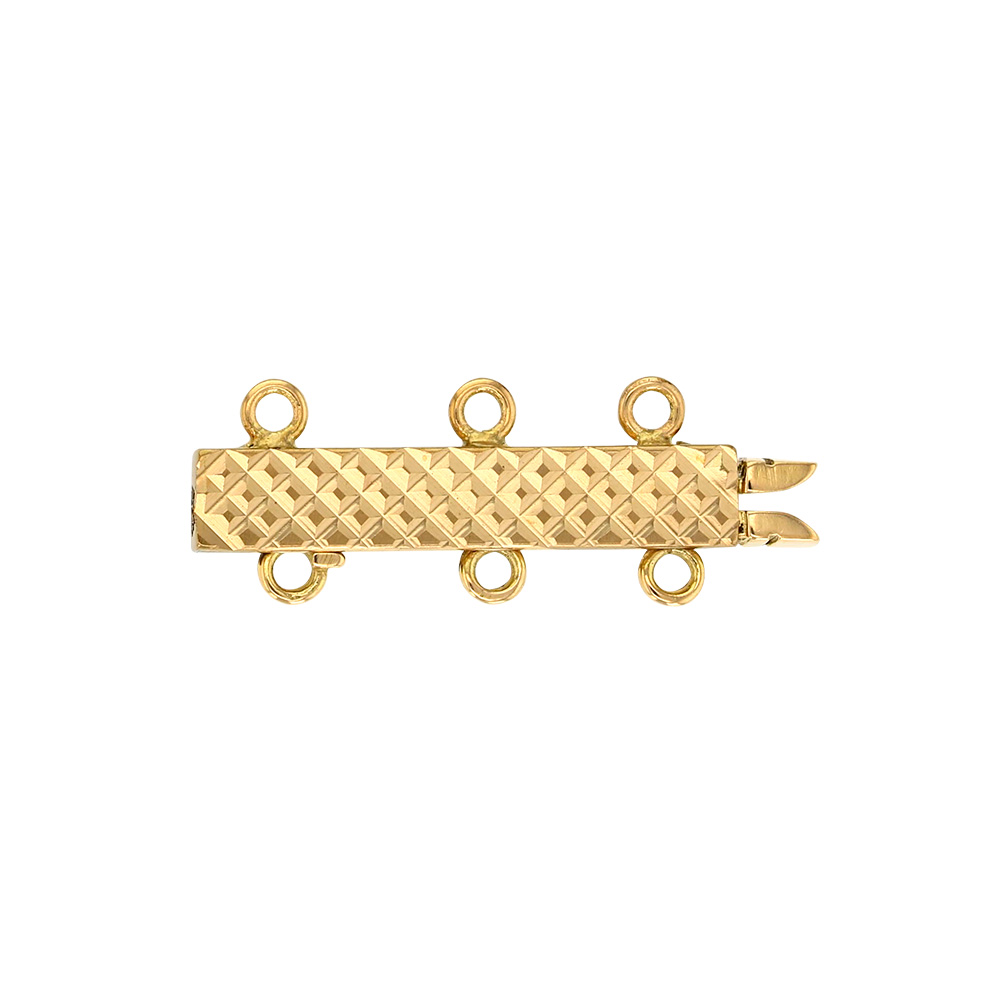 Multi strand 18ct gold clasp for pearl neckace, 21mm