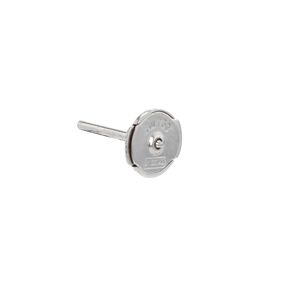 Pair of small 18ct white gold S'TOP earring fittings - 6mm