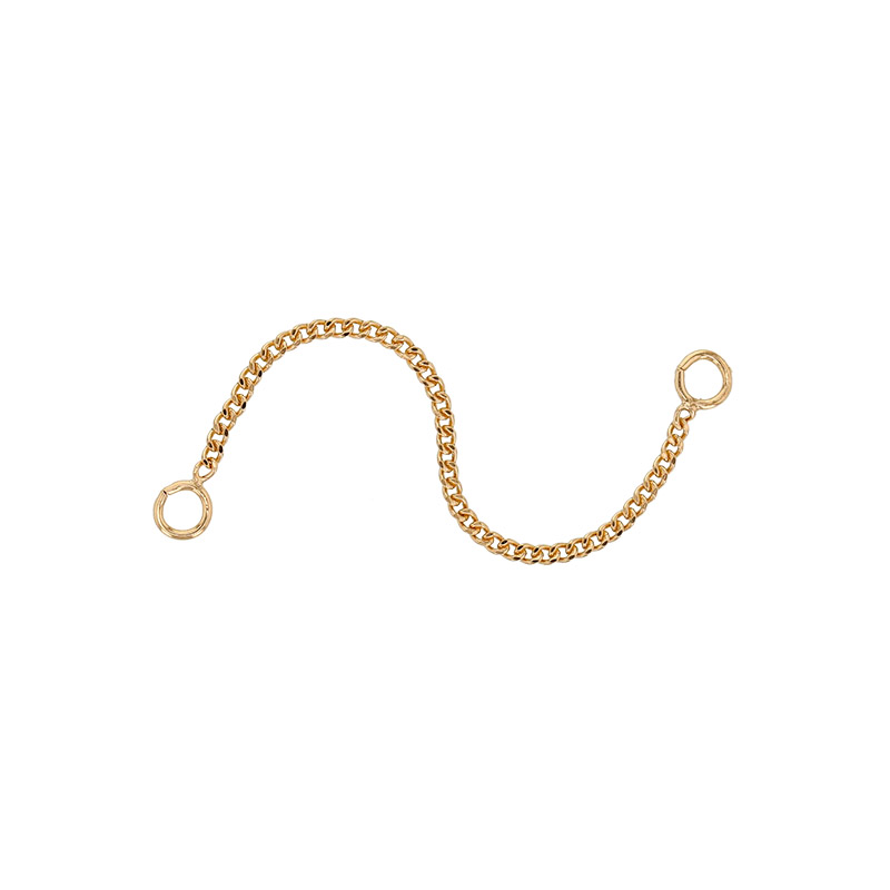 9 ct gold single safety chain - curb chain