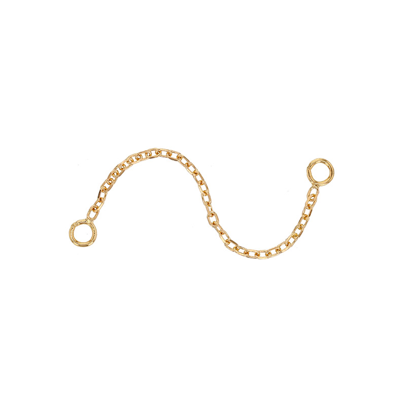 9ct gold single safety chain - trace chain