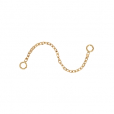 9ct gold single safety chain - trace chain