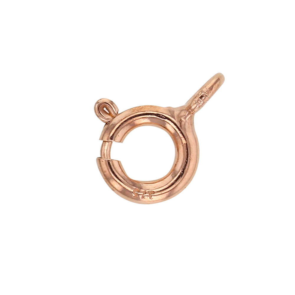 9ct red gold bolt ring clasp - 6mm