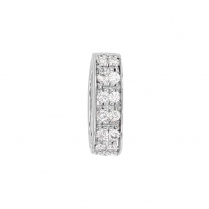 9ct white gold bail, studded with 2 rows of 6 diamonds (0.8ct) 10 x 3 mm