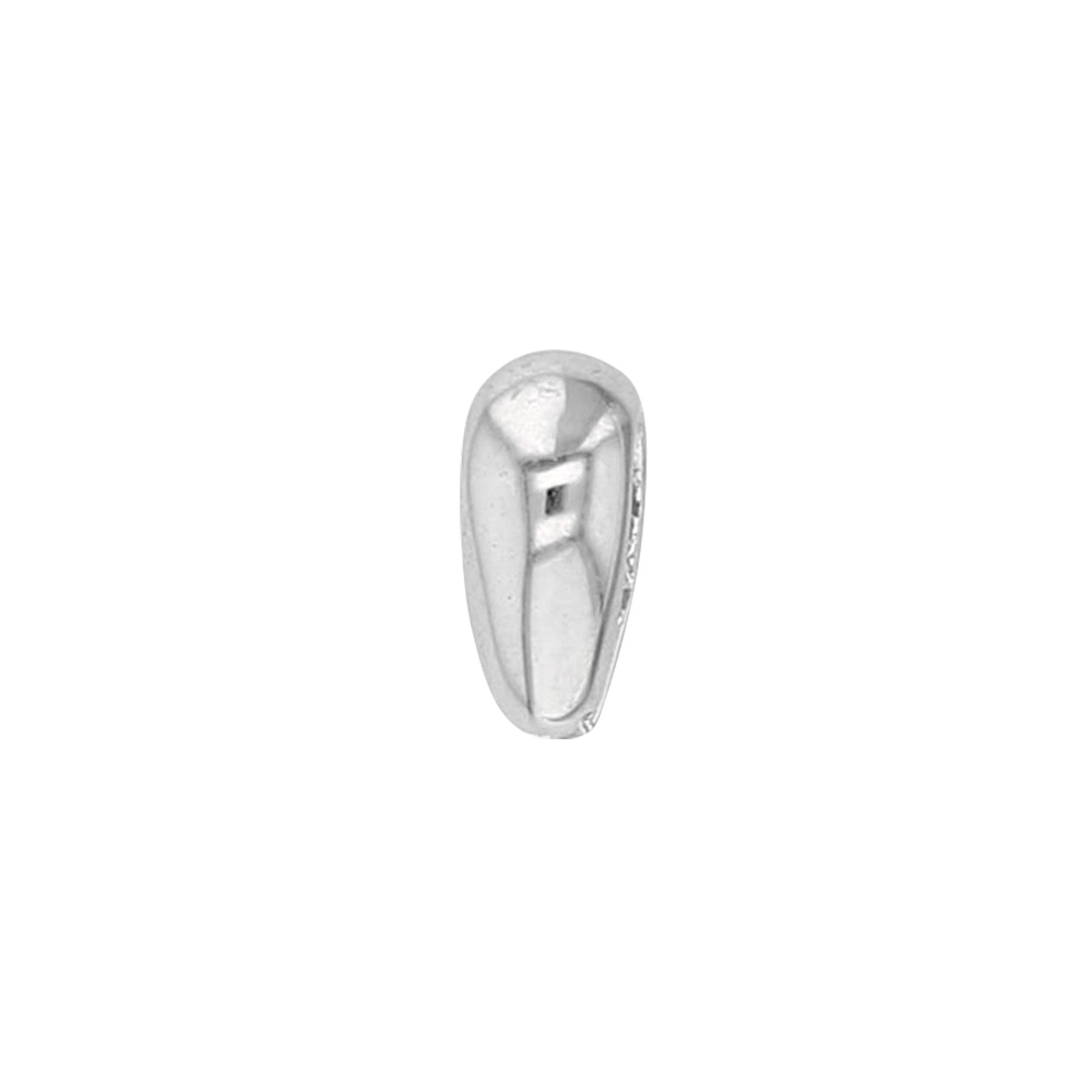 9ct white gold bail, 5.5 x 6.2 mm - oval rounded form