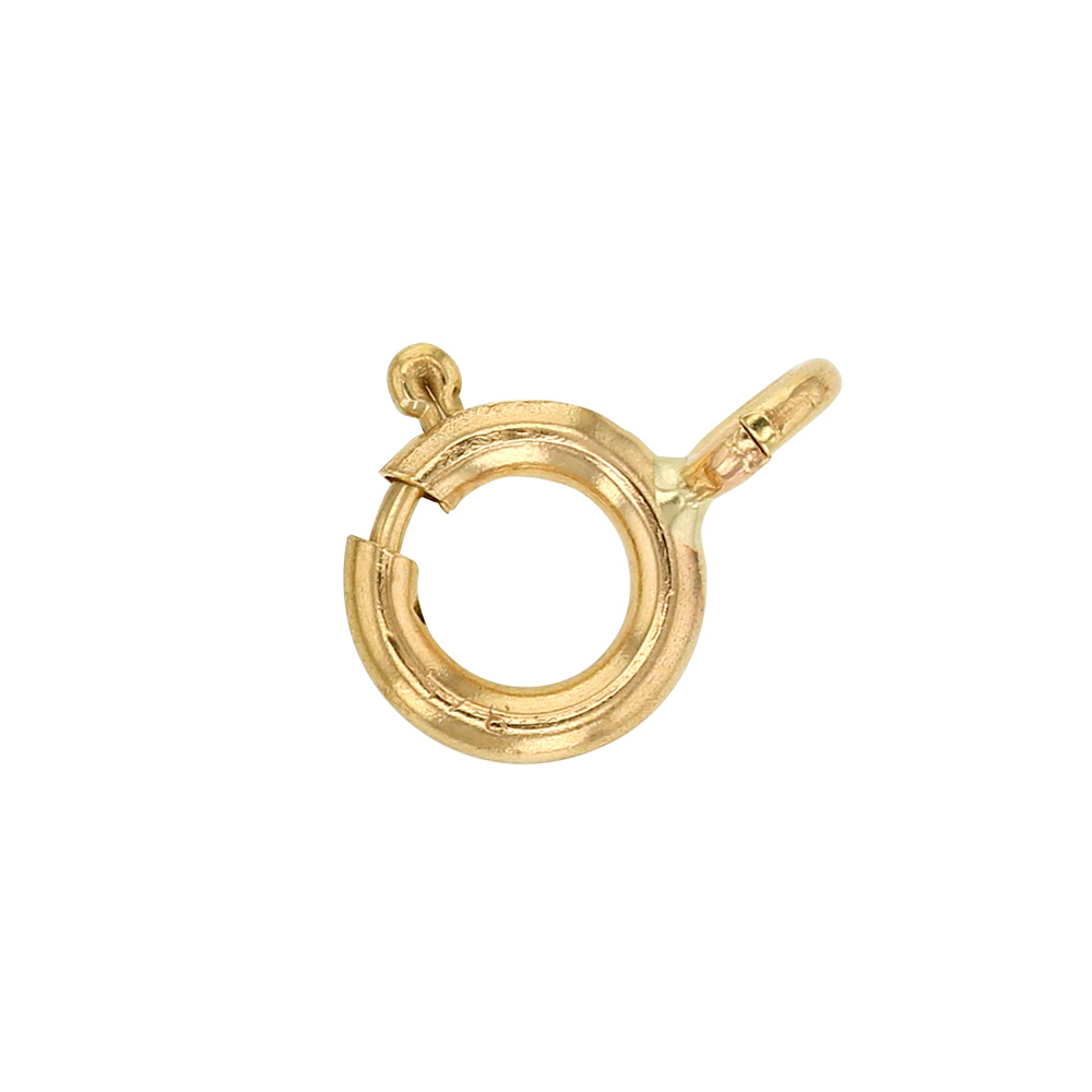Lightweight 9ct gold bolt ring clasp - 6mm