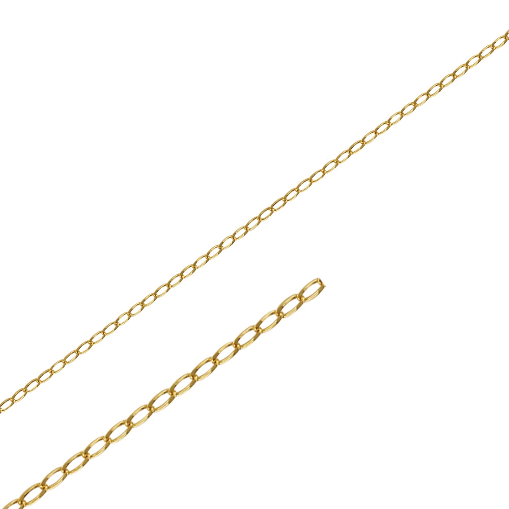 Gold coloured metal chain sold by the metre