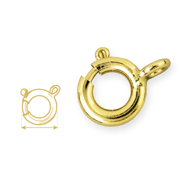 Gold plated bolt ring clasps