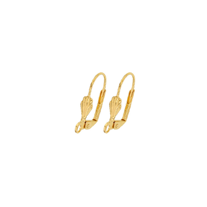 Gold plated continental lever back ear wires