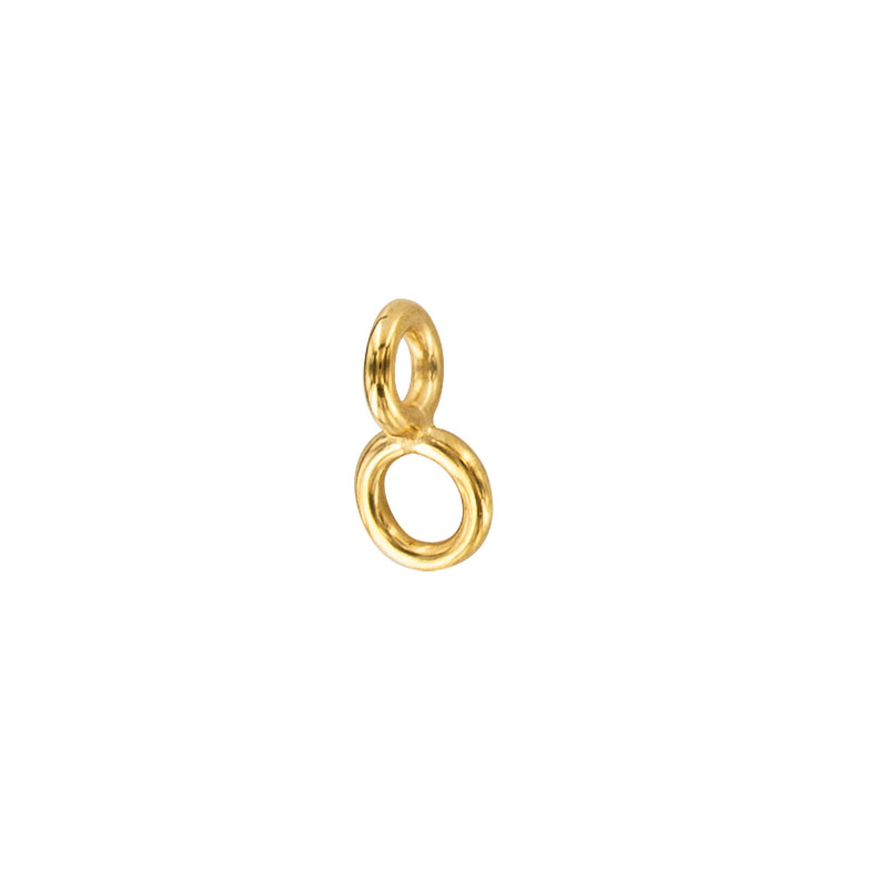 Gold plated turned double jump rings