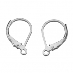 Sterling silver continental lever back ear hooks
