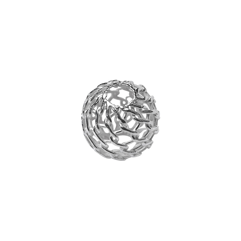 Sterling silver filigree spacer bead