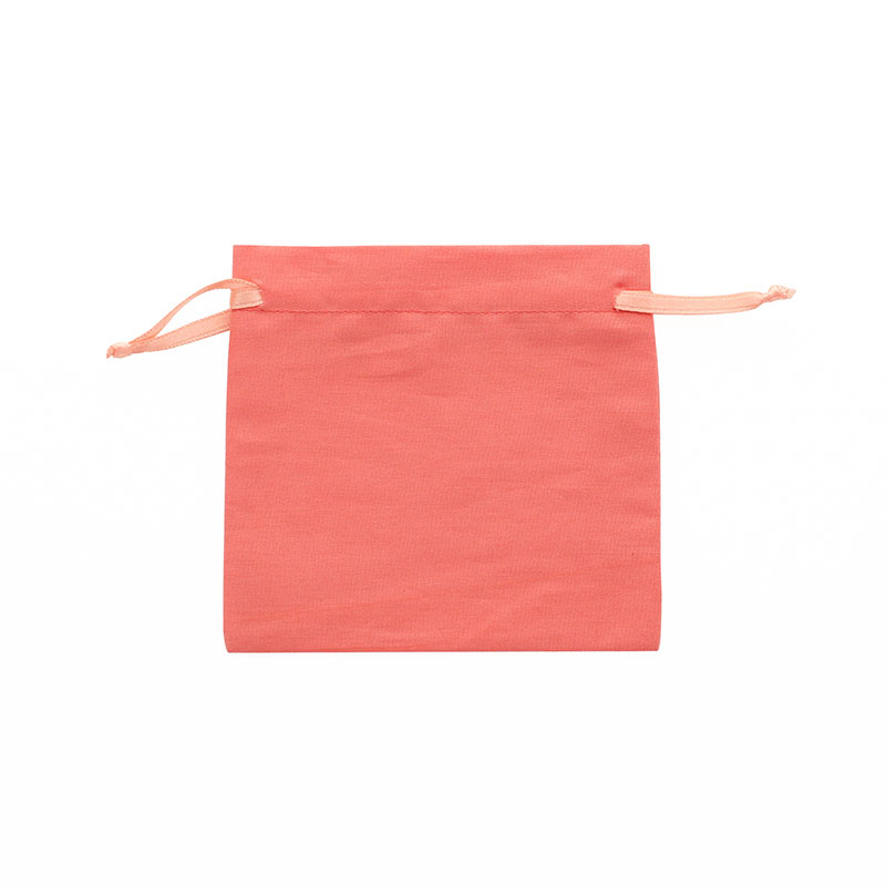 100% cotton coral pouches with matching satin ribbon drawstrings 11 x 10cm
