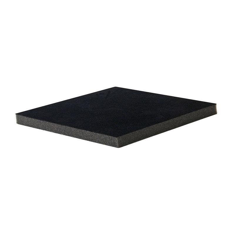 Black man-made foam insert for gift boxes, 20 x 20 x 1 cm thick
