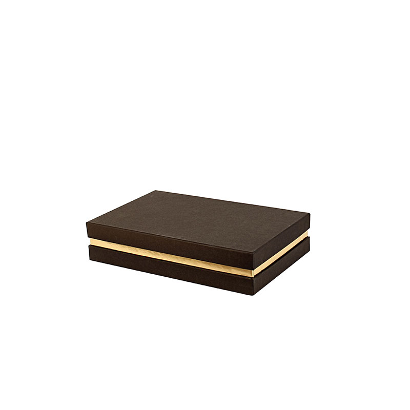Matt black card box with gold trim 25 x 15 x 5cm