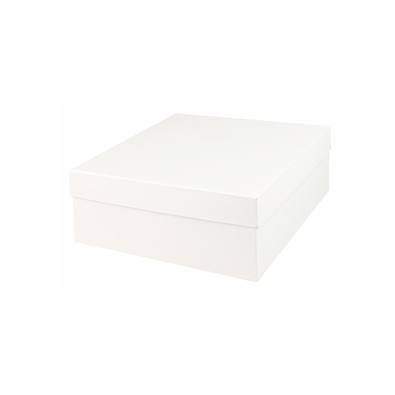 Matt white cardboard box 27 x 27 x 10cm