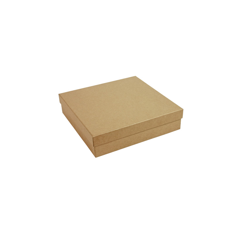 Natural kraft card gift box, 20 x 20 x 5 cm H