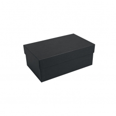 Black cement finish gift box, 20 x 20 x 5 cm H