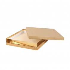 Matt black card box with gold trim 20 x 20 x 5cm