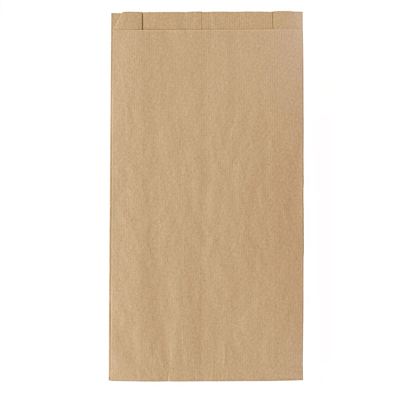 100% recycled brown laid Kraft paper gift bags, 27 x 7 x 45cm, 60g (x125)