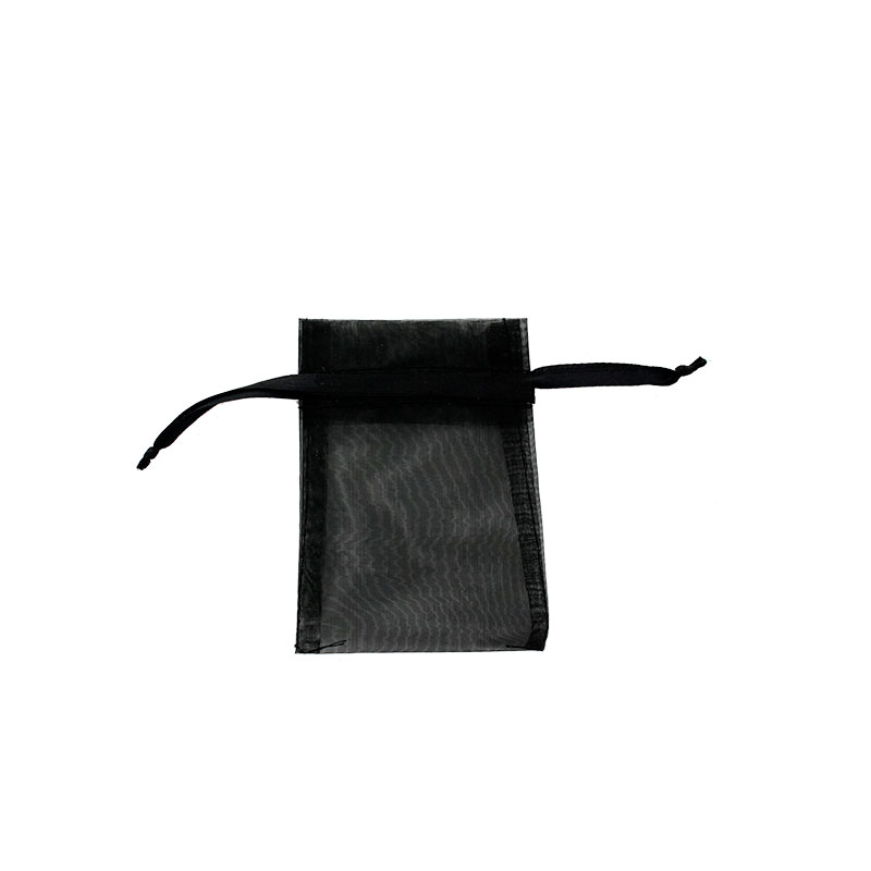Black organza pouches, 9 x 9 cm