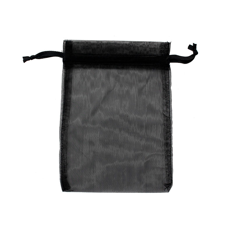Black organza pouches, 15 x 17 cm