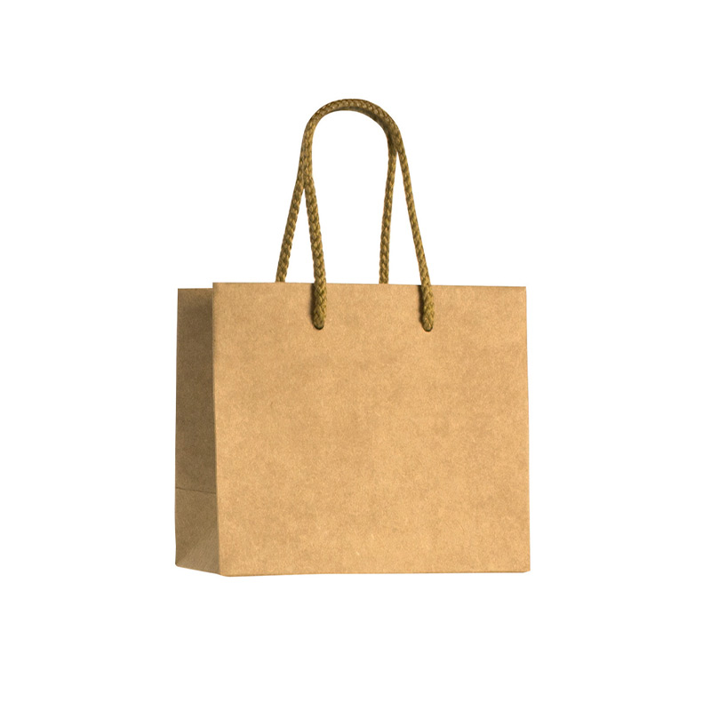 Luxury natural Kraft paper bags, 14.6 x 6.4 x H 11.4cm, 175g