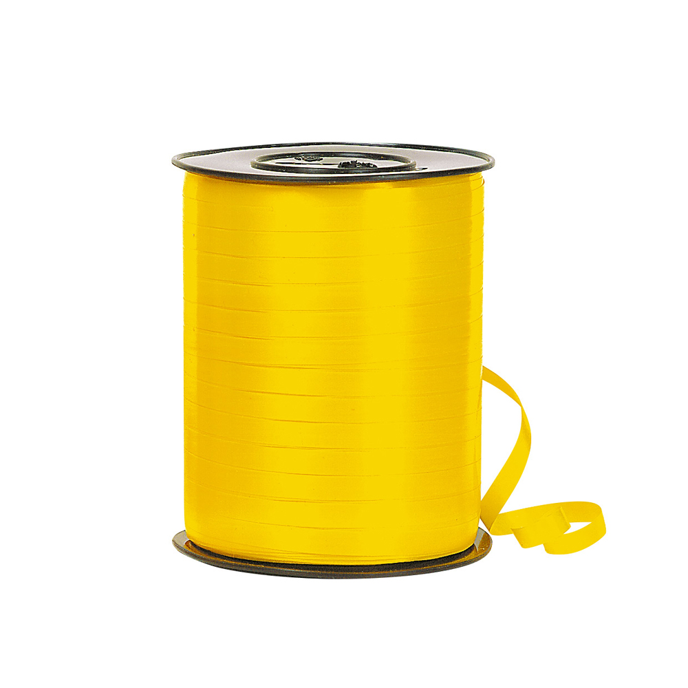 Plain yellow gift curling ribbon