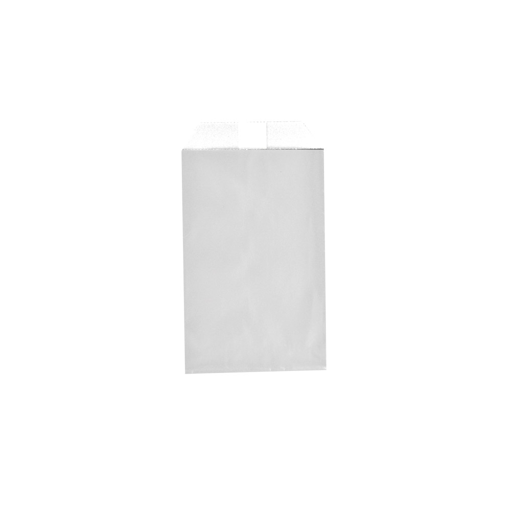 Satin finish silver paper sachets, 7 x 12 cm, 70g (x125)
