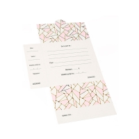 Hot-foil printed gift vouchers in mat white and pink (x12)
