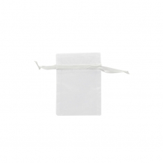 White organza pouches, 9 x 9 cm