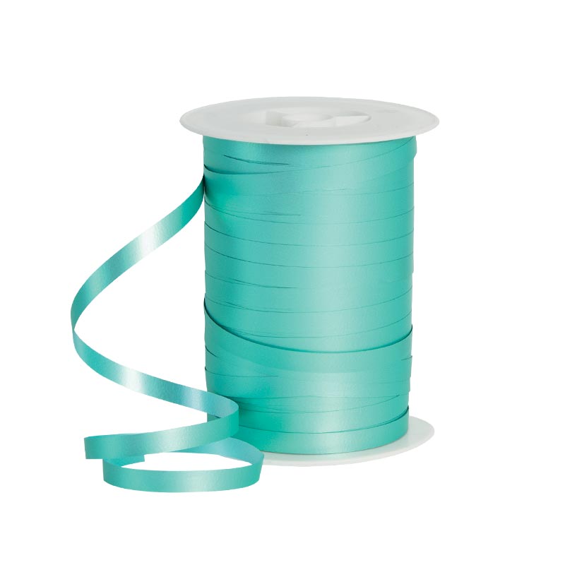 Powder finish turquoise gift curling ribbon