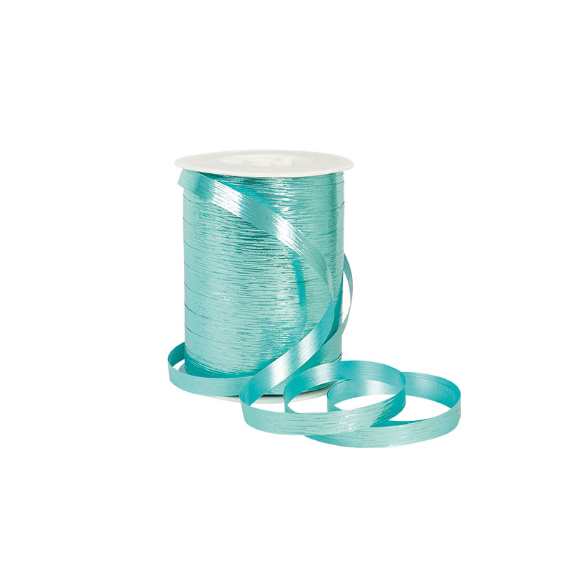 Sea green mirror finish striated curling ribbon