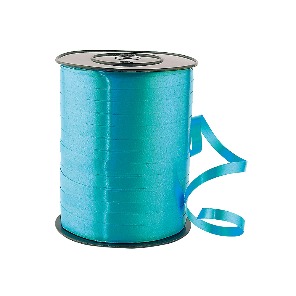 Turquoise gift curling ribbon