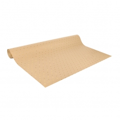 Recycled Kraft gift paper with metallic gold dots/triangles, 0.70 x 25 m, 70g
