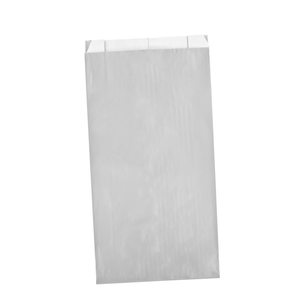 Satin finish silver paper sachets, 7 x 12 cm, 70g (x250)