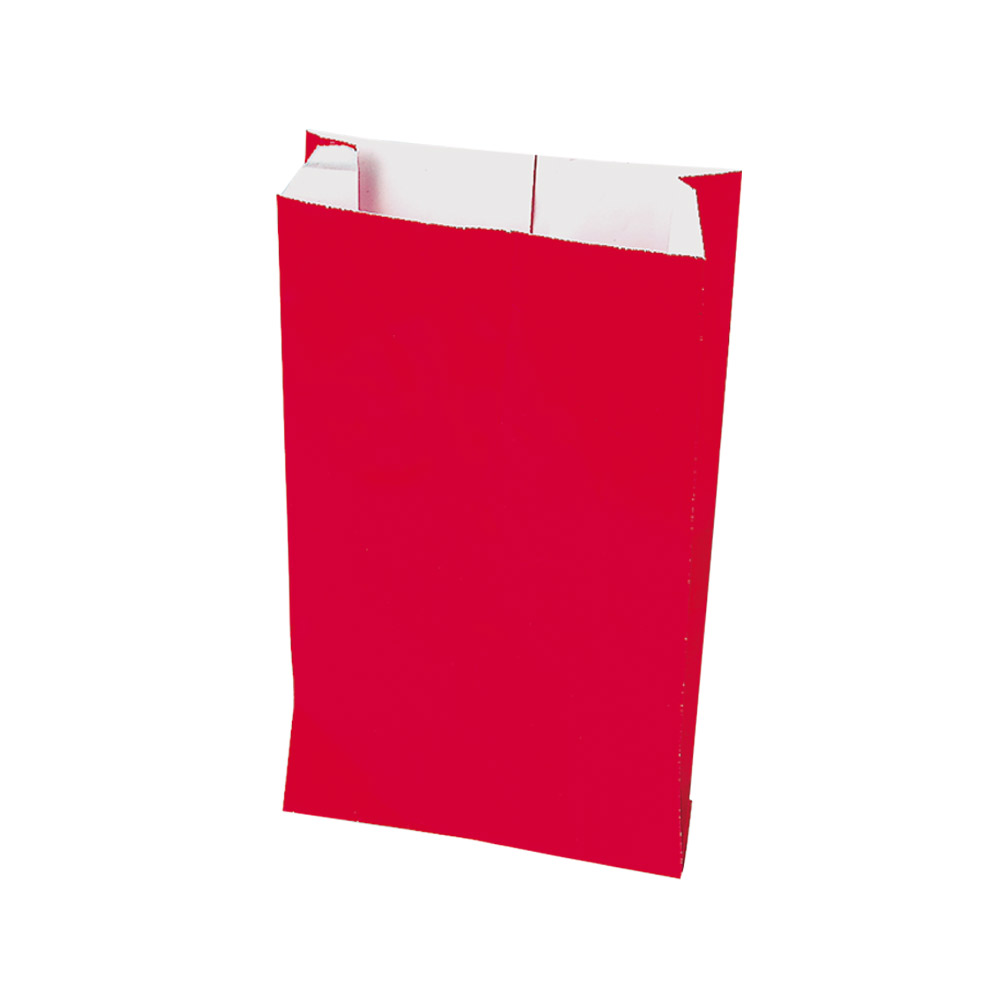 Glossy red paper sachets, 18 x 6 x 35 cm, 70g (x250)