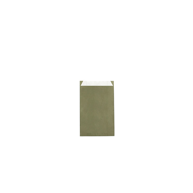 Iridescent khaki paper gift bags, 7 x 12cm, 70g (x125)