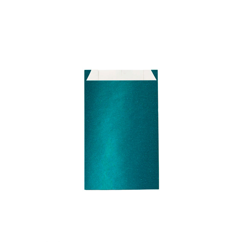 Iridescent teal paper gift bags, 12 x 4.5 x 20cm, 70g (x125)