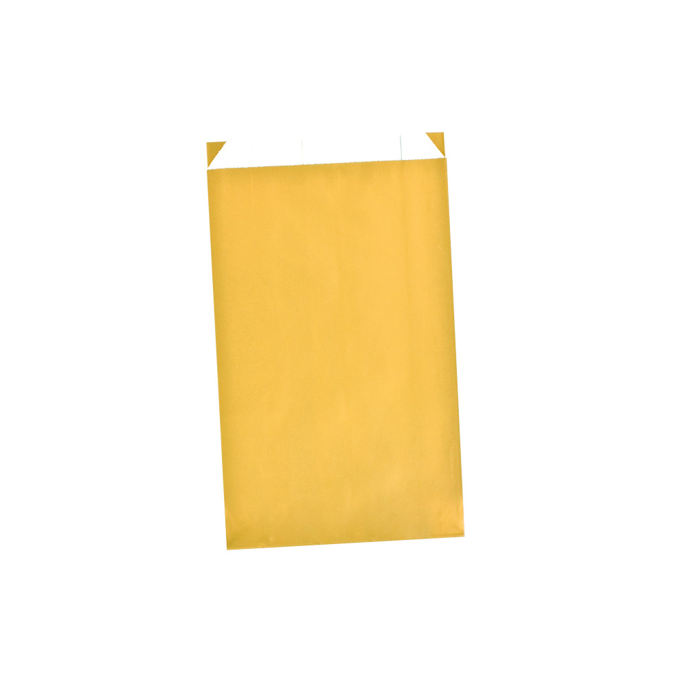 Satin finish gold paper sachets, 7 x 12 cm, 70g (x125)