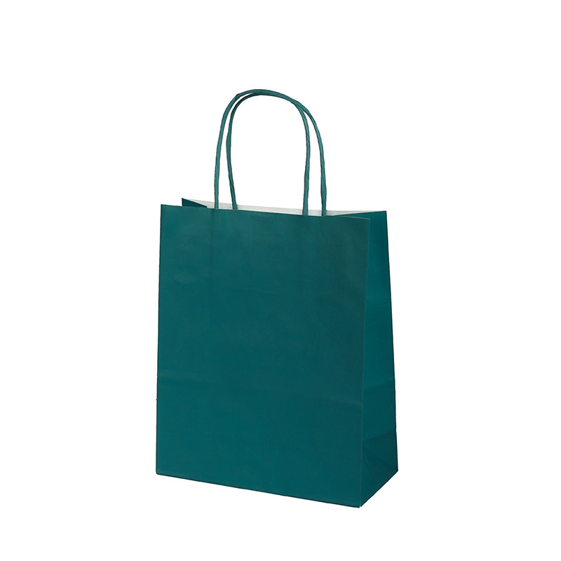 Teal Kraft paper bags, 23 x 12 x H 30cm, 90g