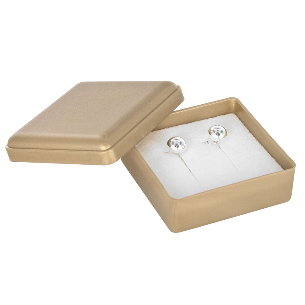 Opaque plain plastic jewellery box