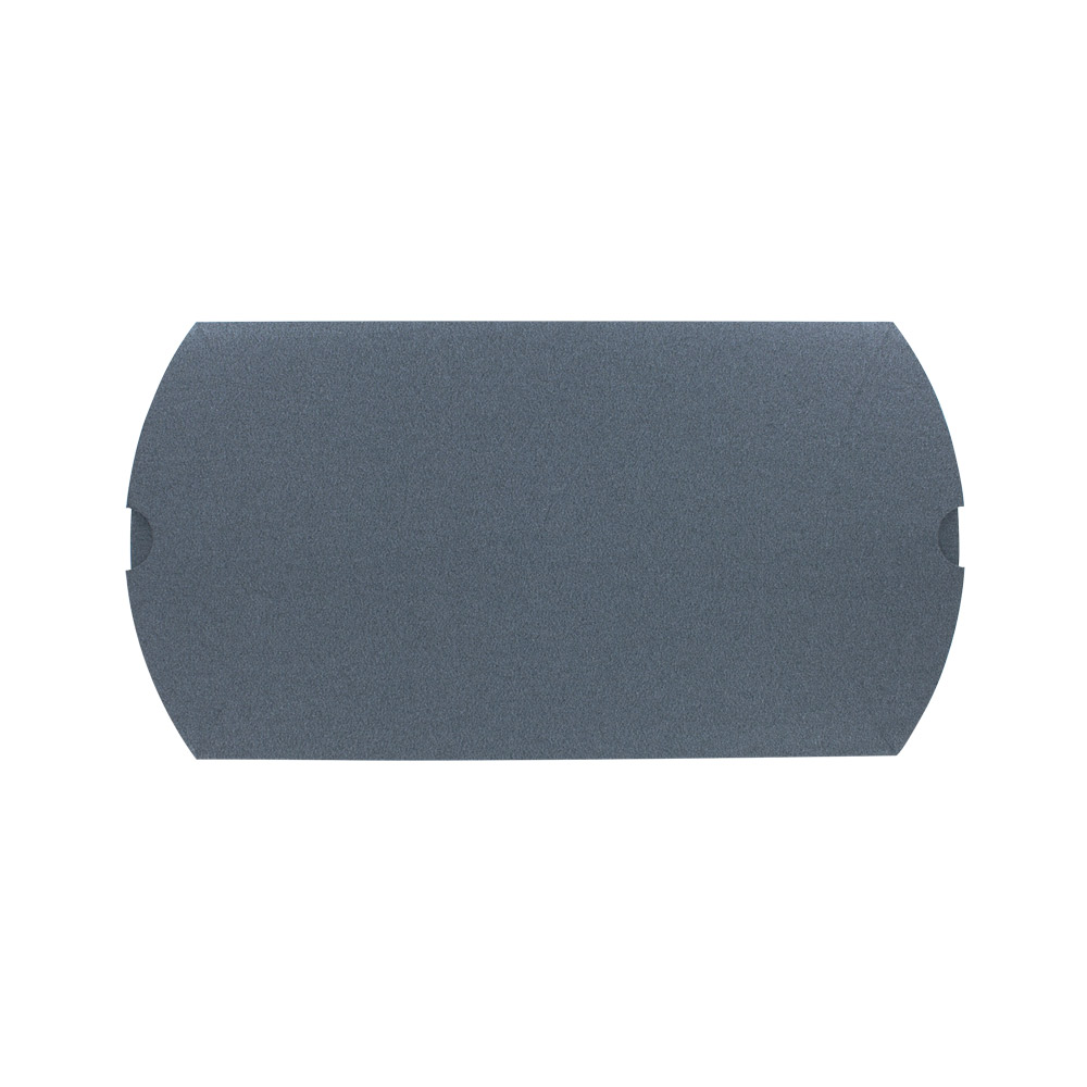 Pearlescent charcoal grey card pillow boxes, 290g - 11.5 x 15 x 3.5 cm