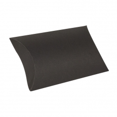 Matt black card pillow boxes, 290g - 11,5 x 15 x 3.5 cm