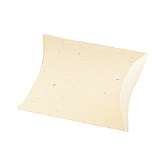 Matt cream cardboard pillow boxes 350g - 4 x 6 x 2cm