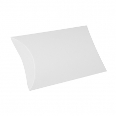 Matt white card pillow boxes, 290g - 11.5 x 15 x 3.5 cm
