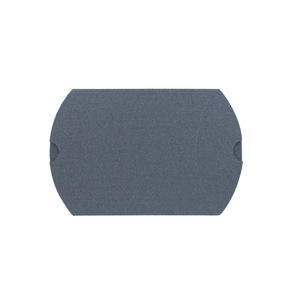 Pearlescent charcoal grey card pillow boxes, 290g - 8 x 10 x 3.5 cm
